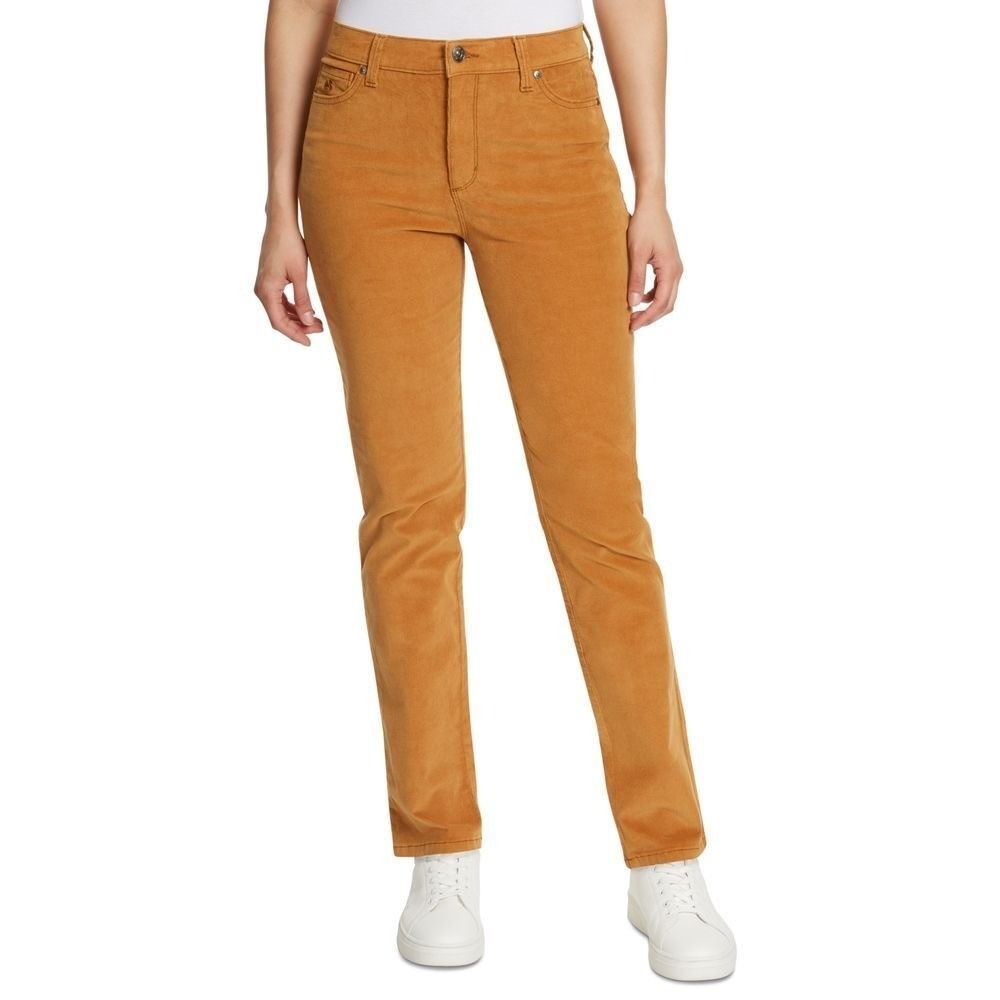 Gloria Vanderbilt Amanda Slim Pants Womens‎ 8 Cider Spice Classic Rise Corduroy